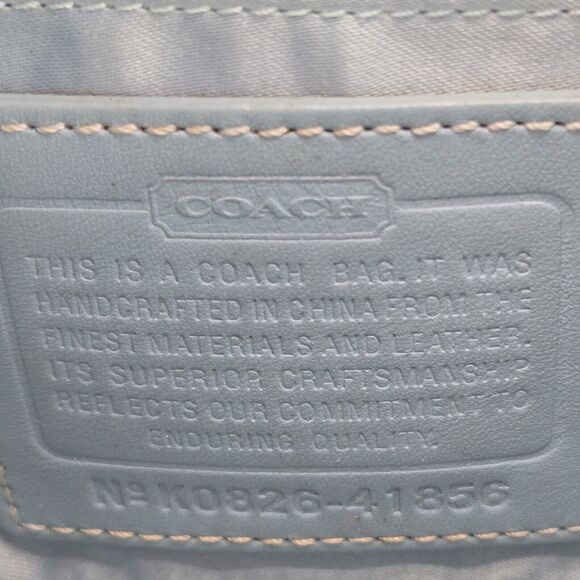 Coach Zoe Signature Logo Small Baguette Shoulder Bag Brown Silver Y2K Twee Luxe - Picture 10 of 13